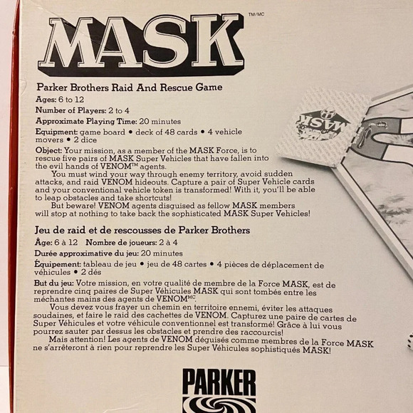 Vintage 1985 Mask Parker Brothers Raid  and Rescue Board Game Missing 1 Vehicle - Picture 14 of 16